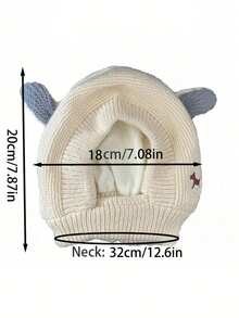 静音狗耳朵，防噪音针织狗帽，保暖冬季犬猫帽，适合中大型宠物，纯色兔耳朵造型，保暖防风宠物帽，适合大型犬日常使用 - 彩色 - 查看 5