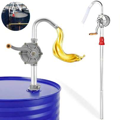 Bomba De Tambor Rotatorio Manual, Bomba De Barril Manual De Aleación De Aluminio, Bomba De Transferencia De Aceite De Mano Giratoria De 29l/Min, Para Barril De Combustible, Aceite Lubricante