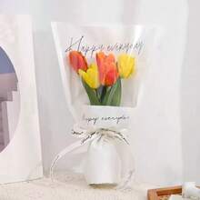 Floral Bouquet Packaging Gift Bag, Plastic Coated Kraft Paper Floral Packaging Material, Suitable For Valentine's Day, Mother's Day And Various Dreamy Festivals, Flower Wrapping Paper - Multicolor - View 4