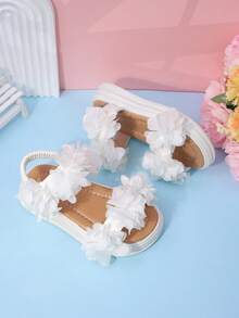 New Kids Sandals! White Flower, Soft Bottom Sandals, Children's Sports Sandals, Breathable Non-Slip, Hot Selling Summer Item! - White - View 2