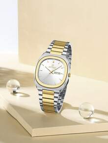 REWARD Men's Quartz Watch Business Fashion Style Timing Calendar Luminous Hands Multi-Functional Men Wristwatch High Quality Gift Classic Design Stainless Steel Watch Band - Silver - View 1