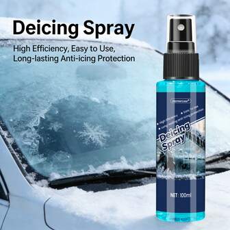 JB-XPCS 1 Stück 100ml Auto Scheiben-Enteiser Spray - Schnelle Eis- und Frostentfernung, einfach anzuwenden, hocheffiziente Formel, geeignet für alle Fahrzeugtypen, unverzichtbar für die Winterkartenpflege