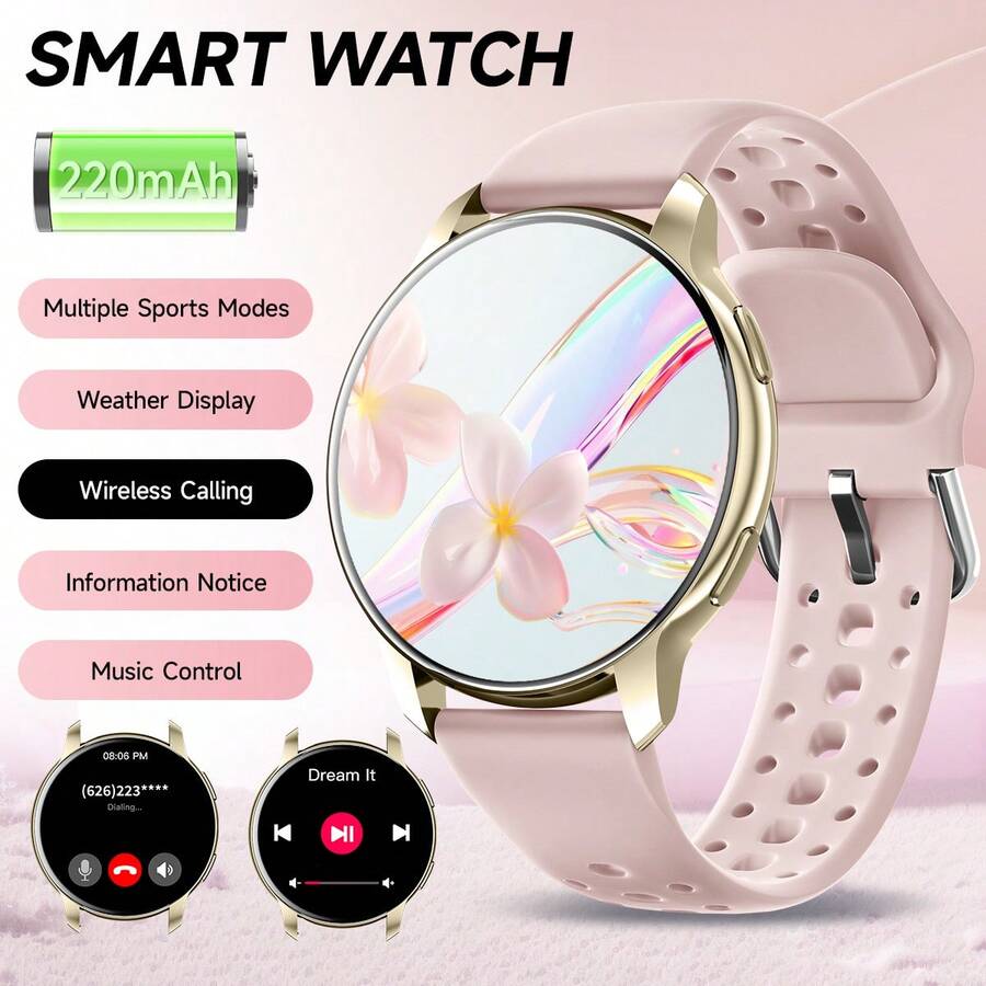 Đồng hồ thông minh mặt tròn mới năm 2026 dành cho nam và nữ, màn hình cảm ứng HD lớn 1.46 inch, thông báo cuộc gọi và tin nhắn không dây, nhiều chế độ thể thao, nhắc nhở cảnh báo, điều khiển nhạc, điều khiển camera từ xa, mặt đồng hồ tùy chỉnh, phụ kiện thời trang hàng ngày và là ý tưởng quà tặng tuyệt vời. - Nhiều màu - Xem 1