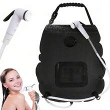 Portable Solar Shower Bag, PP Material With Detachable Hose And Adjustable Shower Head - Perfect For Outdoor Travel, Hiking, Camping, Beach And Swimming - Create Warm, Refreshing Shower Anywhere, Camping Gear, Travel Essentials, Outdoor Activity Equipment, Personal Care, Gifts For Men And Women