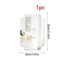 OUTANA 1片无框自粘全身镜墙贴。可移除、防碎、非玻璃材质的长方形镜子,适用于卧室、健身房门、客厅、浴室和办公室,可用作装饰化妆镜或墙镜。 - 彩色 - 查看 15