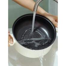 PZW Electric Hot Pot Mini Portable Electric Pan Non-Stick Multi-Cooker with Lid Temperature Adjustments for Travel/Dormitory2537 - como en la foto - Ver 6