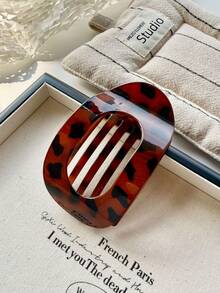 1pc/4pcs Set Colorful Leopard Print Flat Round Hair Clips, Non-Slip Alligator Clips, Arched Design, Retro Minimalist Women Hair Accessories, Hair Clips, Hair Claws, Hair Pins, Hair Barrettes, Head Accesssories - Multicolor - View 11