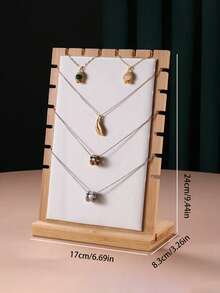 1 件/2 件创意竹项链展示架，时尚珠宝收纳盒，适合返校季