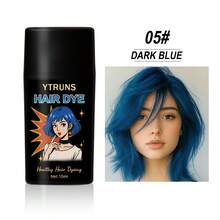 Ytruns 15ml Tinte de pelo temporal con pincel, crema de tinte de pelo lavable al instante, fácil de crear destellos coloridos, aplicación conveniente, adecuado para maquillaje de moda diario, maquillaje de festival, juego de roles, fiesta nocturna y fotografía - Multicolor - Ver 11