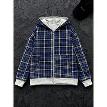 2-Way Reversible Zip Hoodie | Niche Design Cardigan | Stretch Relaxed Fit Top - 灰色 - 查看 6