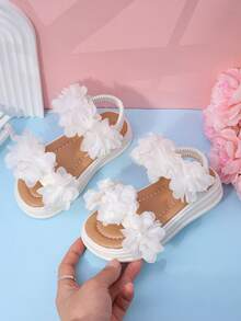 New Kids Sandals! White Flower, Soft Bottom Sandals, Children's Sports Sandals, Breathable Non-Slip, Hot Selling Summer Item! - White - View 7