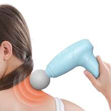Mini Pistola de Massagem Profissional Portátil Relaxamento Muscular Fascia Gun Pequena Pistola de Massagem Portátil - Rosa Bebê - Visão 2