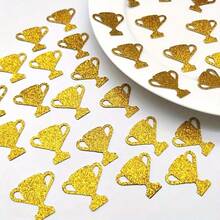 120pcs Golden Trophy Confetti Party Table Decoration Pieces - Multicolor - View 1