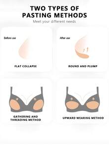 硅胶胸垫，加厚文胸垫，适合小胸，丰胸垫，增大胸部尺寸 - 彩色 - 查看 7