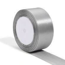 25 Yards/Roll Silver Gray Polyester Gift Wrapping Ribbon, Suitable For DIY Woven Hair Accessories, Clothing, Shoes, Bags, Flower, Gift Box Packaging, Holiday Party Decorations - Grey - View 13