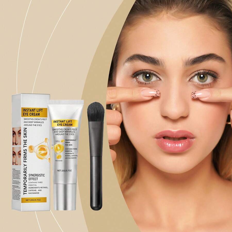 眼霜+眼部按摩刷，配合使用，轻柔均匀涂抹，质地水润轻盈，每日温和保湿，细致眼周肌肤，滋养眼霜，有效淡化细纹、浮肿和黑眼圈——全新眼部护理方案 - Retinol - 查看 1