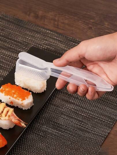 Molde de plástico para sushi de mano, prensa de sushi nigiri para uso doméstico y comercial, fácil de desmoldar, herramienta DIY para hacer sushi para principiantes, herramienta adecuada para principiantes/entusiastas de la cocina