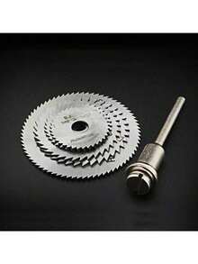 7Pcs/Set Metal Circular Saw Disc Wheel Blades Shank High Speed Steel Mini Saw Blades With Mandrels Drill Warehouse Rotary Wood Cutout