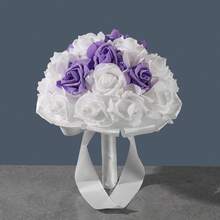 简约而不失奢华的婚礼捧花，简约而美丽优雅的人造花，适合新娘和新郎，也适用于婚礼、订婚和家居装饰。