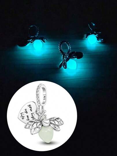 1 Pieza de Cuenta decorativa con diseño de abeja luminiscente, de moda y linda, apto para hacer pulseras, brazaletes y joyería DIY, y como decoración de joyería para combinar con atuendos diarios para mujeres y niñas