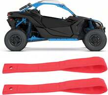 Fydun 2 Pcs Correa de Tira de la Manija de la Puerta UTV Manijas Interiores para Coche para  X3 X3 MAX All 2017-2025 (Rojo) - Rojo - Ver 4