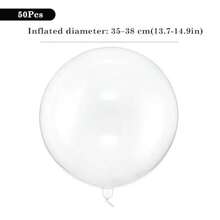 50 Piezas de Globos Bobo de Boca Ancha Burbuja Transparente Globo Bobo 20 Pulgadas Globo Burbuja Globos Reutilizables para la Decoración de la Fiesta de Cumpleaños de la Boda de Navidad - como en la foto - Ver 3