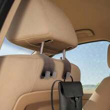 2 Paquetes de Ganchos para Reposacabezas de Coche, Gancho de Bolso Resistente al Desgaste para Coche, Ganchos para Reposacabezas de Asiento de Coche para Bolsas, Ganchos de Reposacabezas de Coche que Ahorran Espacio - 1 - Ver 8