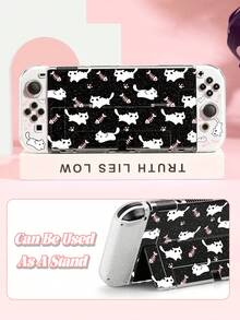 1个卡通猫鱼骨图案透明闪光保护壳，兼容Switch 2 (2025) / Switch OLED主机和Joy-Con手柄，Switch玩家的最佳礼物 - 彩色 - 查看 4