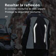 Impermeable Motociclista Refleante con Capuca Desmontable a CalidadTrae de a Motocicl con Cubia  Zapato para ore y Muer - Blancoynegro - Ver 3