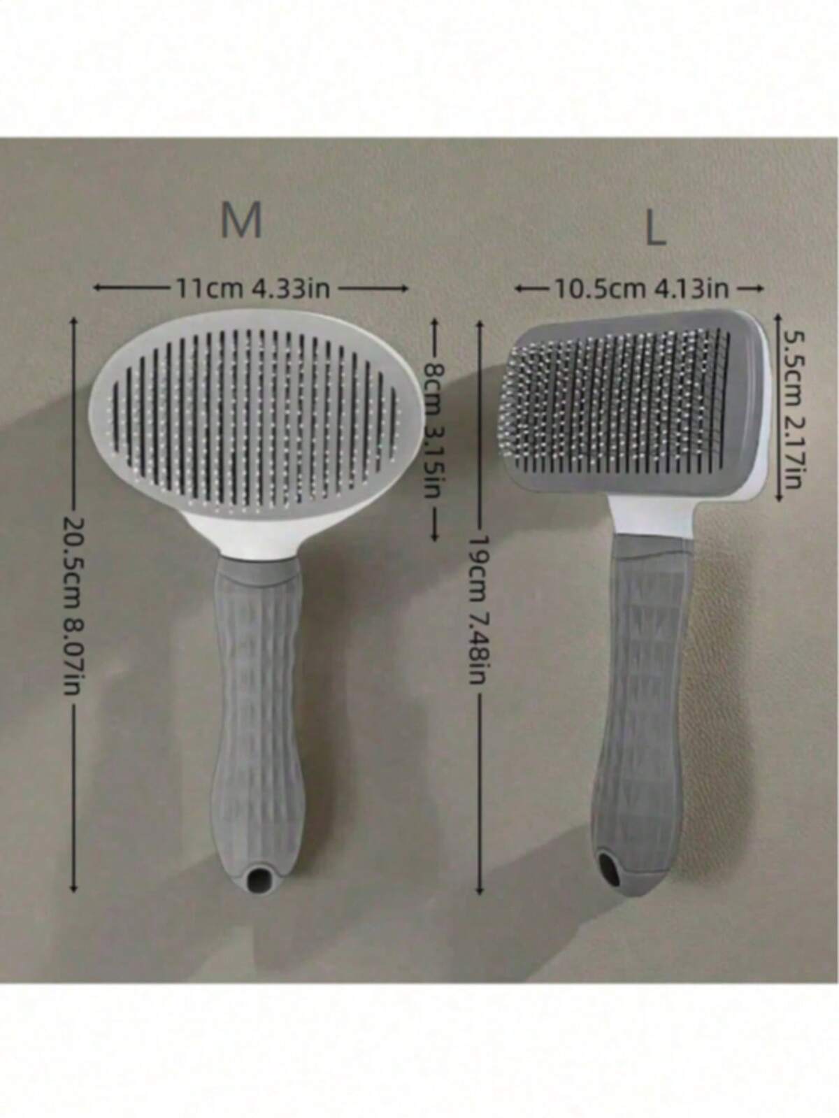 1 pièce Brosse de démêlage et de nettoyage automatique pour animaux de compagnie, convient aux chats et aux chiens, brosse de massage universelle avec un design antistatique et démêlant 7