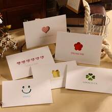 Valentine's Day Cutout Heart Cards Set – I Love You Greeting Cards (5 Designs