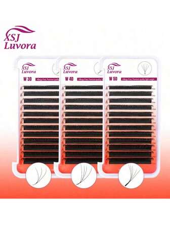 0.07 8-15mm&Mix Premade W Fan Lash D-Curl 3D 4D 5D YY W Shape Lashs Individual Lashes Lash Tech Supplies Extensions Natural Soft Black Bushy Style Lashes Eyelash Extensions Faux Mink Lashes