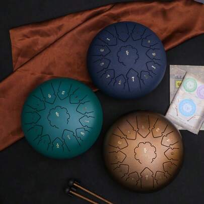 3-Inch 11-Note C Major Steel Tongue Drum, Professional-Grade Percussion Instrument, Ethereal Sound For Healing, Stress Relief, Music Enlightenment, Home Meditation, Outdoor Camping & Holiday Gift