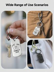 Ayotu Llaveros personalizados con patrón de puño familiar, etiquetas personalizadas para mascotas, colgantes para mochilas, llavero de regalo para maestros para papá, esposo y colegas, regalo del Día del Padre - Multicolor - Ver 5