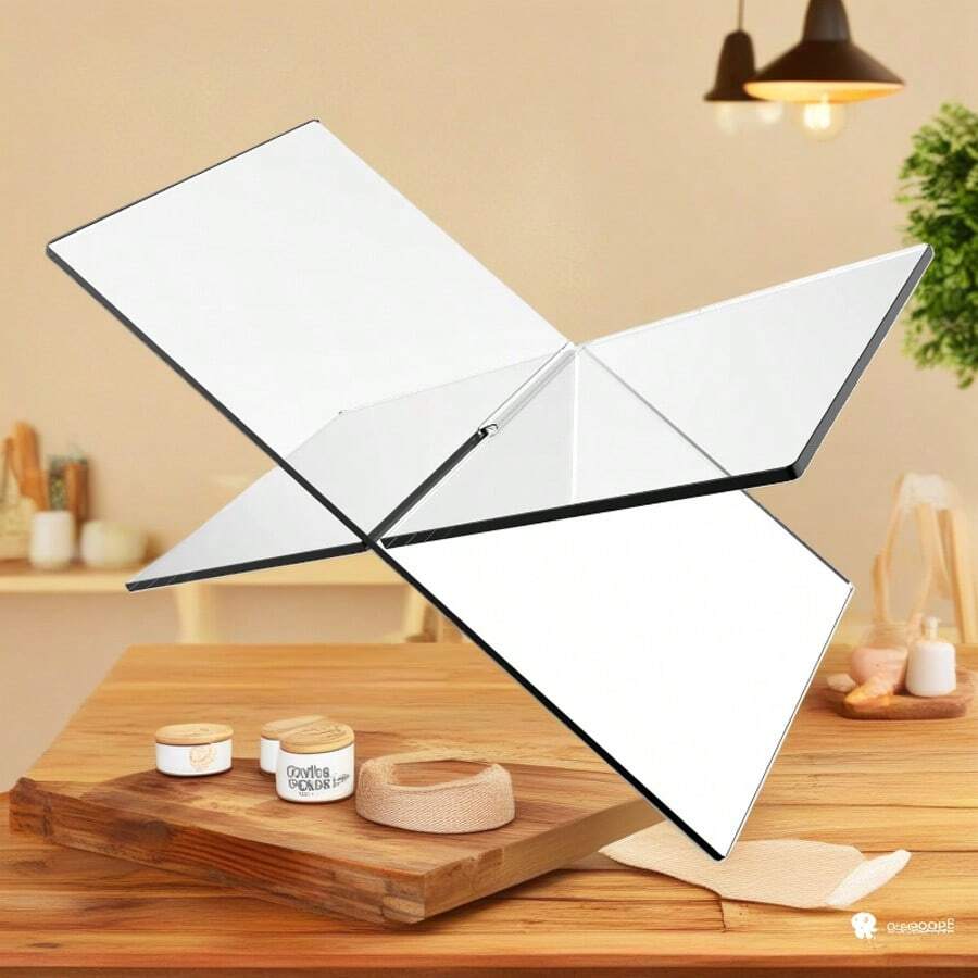 X-Shaped Acrylic Book Holder; Convenient Book Stand - Clear - View 1