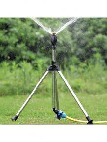 360°旋转灌溉三脚架草坪花园喷头伸缩支架三脚架不锈钢喷头