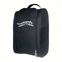 1 Portable Mini Nylon Golf Shoe Bag With Tiger Pattern, Lightweight And Breathable, Dust-Proof Shoe Bag For Storing Tools.