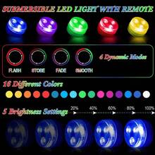 1个/2个迷你遥控潜水灯，LED彩色可调光蜡烛灯，RGB蜡烛灯，氛围灯，泳池灯，池塘灯，花瓶灯，浴缸灯，鱼缸灯，水生植物增色灯，喷泉灯，水下灯，漂浮灯，水族箱灯，户外装饰灯，派对/婚礼/酒吧照明，投影氛围灯