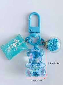 Porte-clés pendentif en forme d'ours en peluche, porte-clés en forme de bonbon, accessoires de téléphone - Porte-clés pendentif en forme d'ours en bonbon, peut être accroché aux sacs, aux clés - Cadeau parfait pour les camarades de classe et les amis, mini réaliste, style minimaliste, cadeau de mariage et de fête idéal, peut également être utilisé comme accessoire pour sac à main de femme, porte-clés, cadeau de la Saint-Valentin, convient à la famille, aux amis, aux collègues, à l'amant, aux camarades de classe - Multicolore - Voir 11