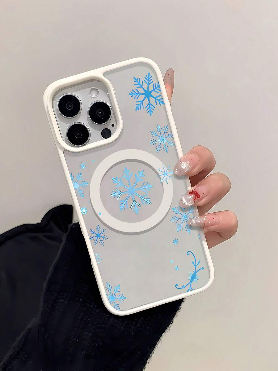 Decoración invernal sencilla con copos de nieve azules. Esta elegante funda es compatible con los modelos 16, 15, 14 Pro Max, 13, 12, 11, XR y XS Plus. Fabricada en silicona magnética, ofrece protección contra golpes y caídas, además de una sensación superior. Es un regalo ideal para familiares, amigos y seres queridos, y una elección perfecta para Navidad. cubiertas, funda de teléfono, fundas de teléfono, funda de , funda de 17 pro, funda de 16, navidad, funda de 17 pro max, funda de 17, fundas de , funda de 15, 17 pro max, fundas para , funda de 16 plus, regalos de navidad, funda de 13, funda de teléfono de navidad, funda de 16 pro, funda de teléfono 15, funda de teléfono 13, funda de 46, rosa - Blanco - Ver 1