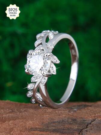 1.2克拉订婚戒指，永恒结婚戒指，银质光环周年纪念赞美戒指礼物，结婚戒指，浪漫珠宝，无限符号，耐用珠宝，精湛工艺，新娘珠宝