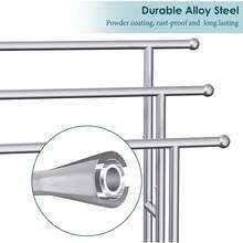 40 Tall Freestanding Towel Racks For Bathroom 3 Tier Floor Towel Rack With Storage Basket Blanket Ladder Drying And Display Rack For Large Bath Hand Towel Outdoor Poolside - Grey - View 6