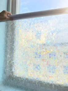 彩虹变色隐私窗膜，单向装饰窗贴，3D静电吸附防眩光隔热窗贴，适用于家居装饰、客厅、卧室、浴室 - 彩色 - 查看 4