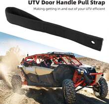 Fydun 2 Pcs Correa de Tira de la Manija de la Puerta UTV Manijas Interiores para Coche para  X3 X3 MAX All 2017-2025 (Rojo) - Negro - Ver 2