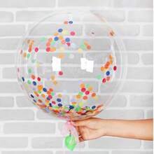 50 Piezas de Globos Bobo de Boca Ancha Burbuja Transparente Globo Bobo 20 Pulgadas Globo Burbuja Globos Reutilizables para la Decoración de la Fiesta de Cumpleaños de la Boda de Navidad - como en la foto - Ver 2