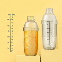 7Pcs/Set Drink Shop Special Tools, Including Hand Shaken Shaker Cups, Mash Juice Stick, Measuring Cups And Spoons, Ice Clips, Hand Beaten Lemon Tea, Mixer Set, Suitable For Home, Party, Restaurant Drink Mixing Tools Set Valentine's Day - Clear - View 7