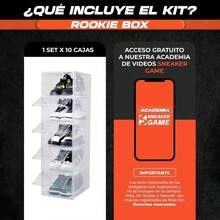 QY- Sneaker Game Rookie Box Set de 10 Cajas Para Zapatos Sneakers 100% Transparentes Apilables Apertura Frontal Magnética Resistente Durable Organizador de Zapatos Cajas para Tenis -3955 - transparente - Ver 3