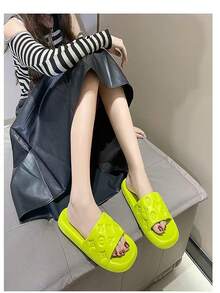 2025夏季新款软底EVA拖鞋防滑防臭静音平底浴室情侣拖鞋女系带沙滩居家凉鞋 - 黑色 - 查看 5