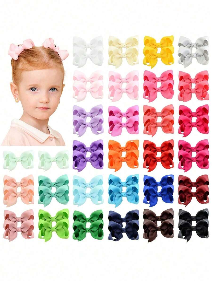 10pcs Cute Bowknot Hair Clips, Suitable For Daily Wear And Students - Multicolor - View 1