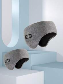 2个装男士冬季耳罩，双层保暖耳罩带头带衬里，男女皆宜，适合跑步、骑行等运动。